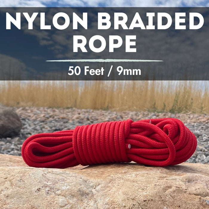 9mm x 50' Nylon Braided Rope