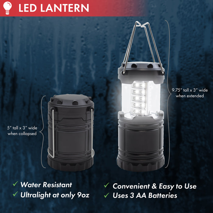 Family Emergency Power Outage Blackout Kit with Backpack
