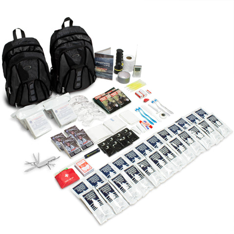 Emergency Zone - Urban Survival Bug-Out Bag - 72-Hour Kit - 2 Person, Black, adult unisex