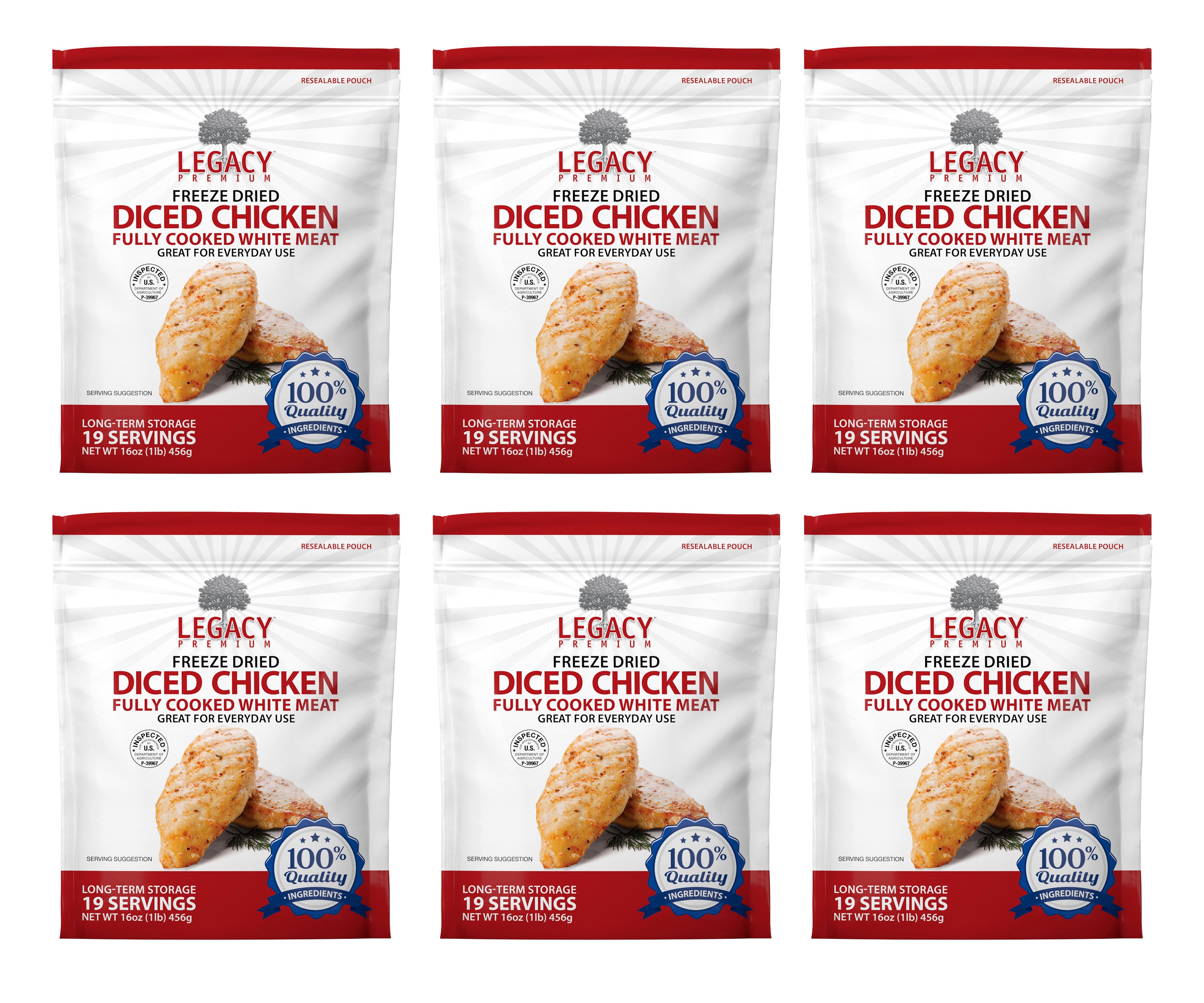 Emergency Essentials® Freeze-Dried Cooked White Chicken